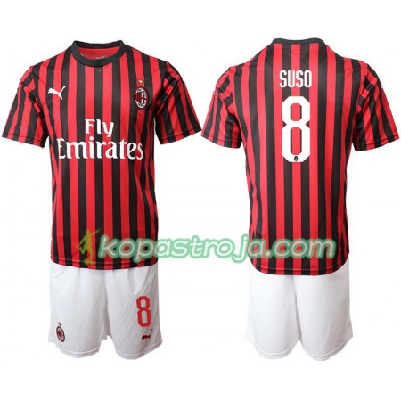 Billiga Fotbollströjor AC Milan SUSO 8 Barn Hemma tröja 2019/20 Kortärmad